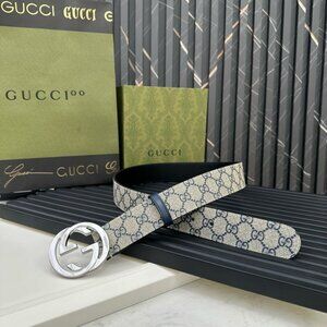 Classic Gucci  Men’s Belt With Black Leather Size 115/46  Fits 40-42 Pants/Jeans